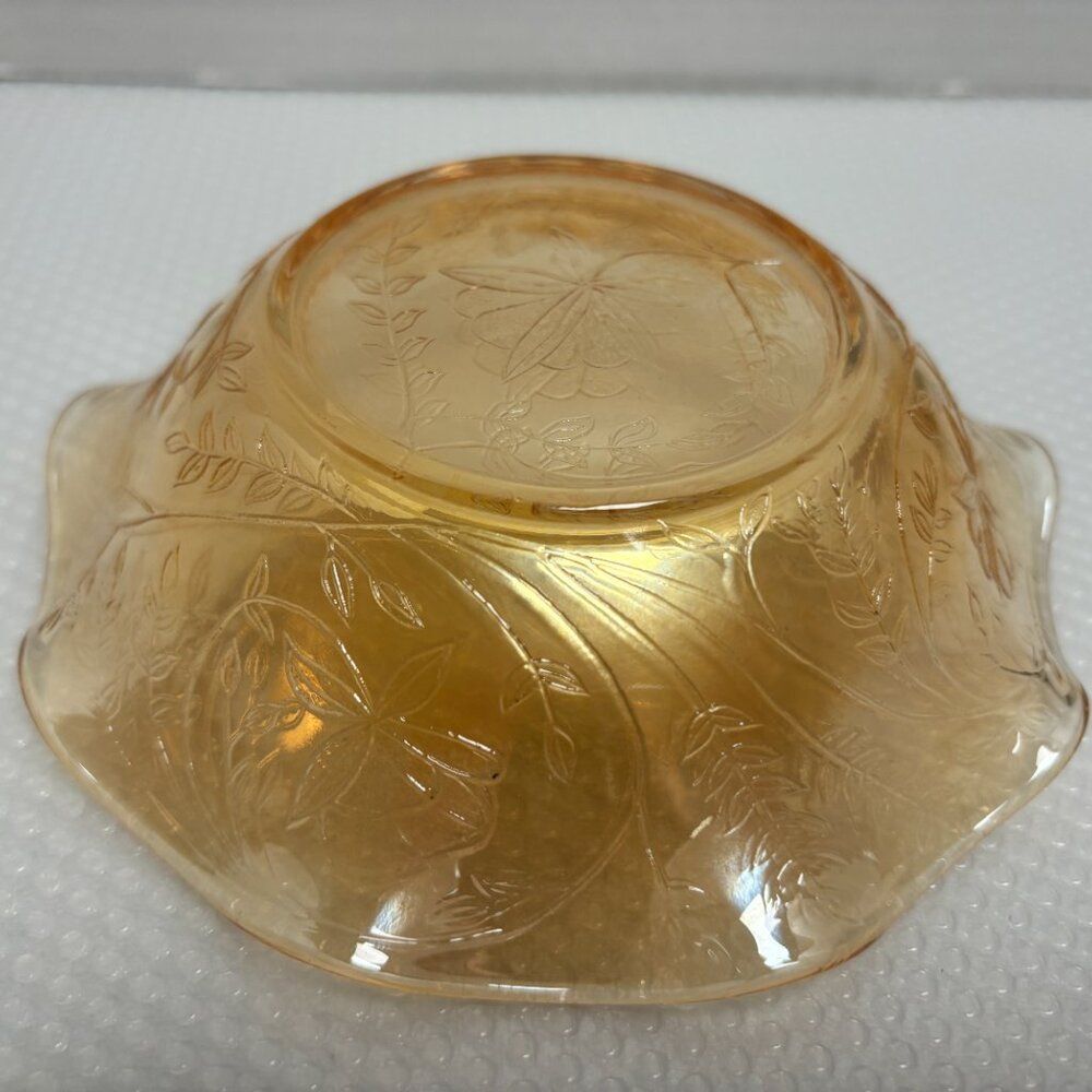Jeannette Floragold Ruffled 5"Fruit Bowl - 5.5 Inches - Picture 3 of 4